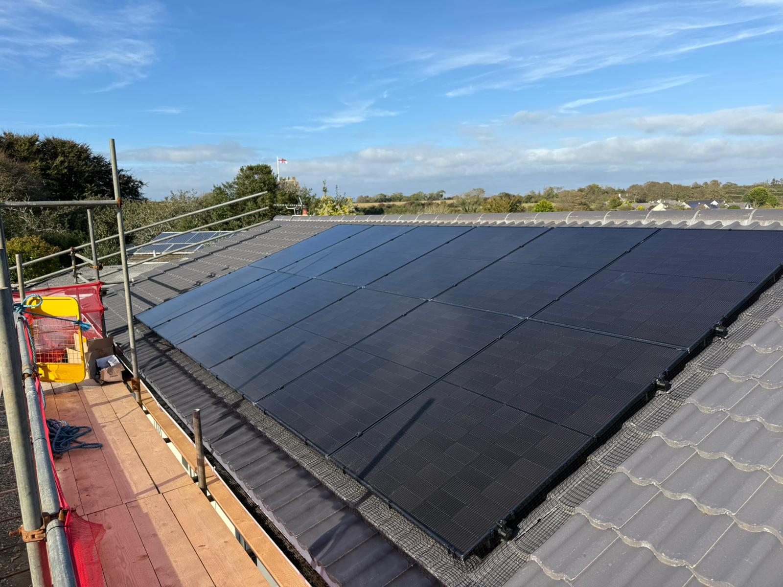 Solar PV panels on roof
